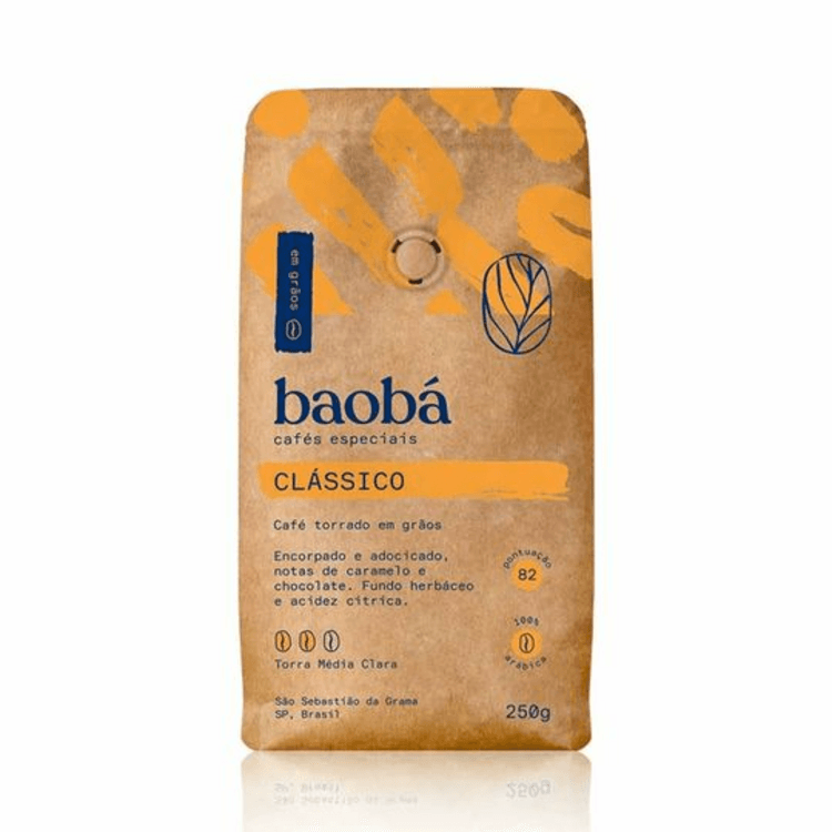 Café Baobá Clássico em grãos 250 g